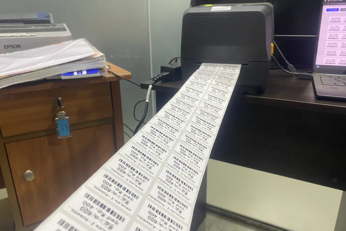 Barcode label printer running from a POS system